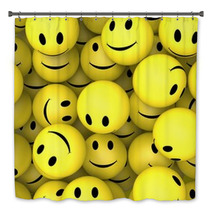 Smileys Showing Happy Cheerful Faces Bath Decor 57262074