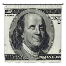 Smiling Ben Franklin With Wink Bath Decor 184979302