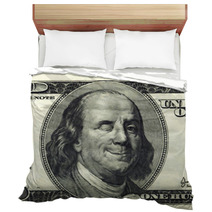 Smiling Ben Franklin With Wink Bedding 184979302