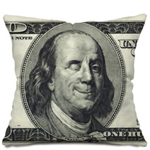 Smiling Ben Franklin With Wink Pillows 184979302
