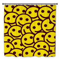 Smiling Emoticons. Seamless Pattern. Bath Decor 61248880
