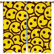 Smiling Emoticons. Seamless Pattern. Window Curtains 61248880