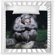 Smiling Happy Chimpanzee. Nursery Decor 53931904