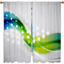 Smooth Wave Vector Abstract Background Window Curtains 44520251