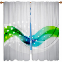 Smooth Wave Vector Abstract Background Window Curtains 44520412