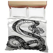 Snake Black White Bedding 63047604