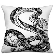 Snake Black White Pillows 63047604