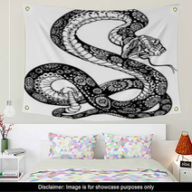 Snake Black White Wall Art 63047604