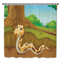 Snake In The Forest Bath Decor 41032544