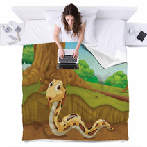 Snake In The Forest Blankets 41032544