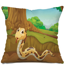 Snake In The Forest Pillows 41032544