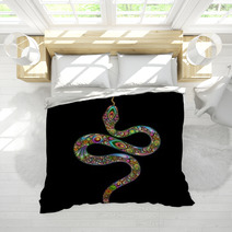 Snake Psychedelic Art Design-Serpente Simbolo Psichedelico Bedding 47879245