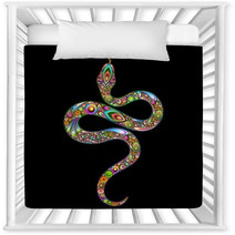 Snake Psychedelic Art Design-Serpente Simbolo Psichedelico Nursery Decor 47879245