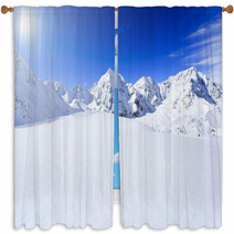 Snow-capped Peaks Of The Italian Alps Window Curtains 56212700