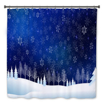 Snow Christmas background Bath Decor 69872667
