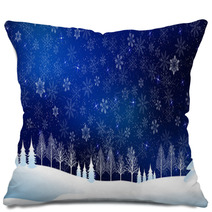 Snow Christmas background Pillows 69872667