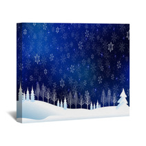 Snow Christmas background Wall Art 69872667