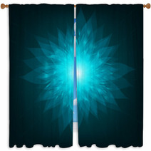 Snow Flake Abstract Window Curtains 51887807