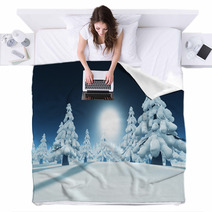 Snow Forest Blankets 72862185