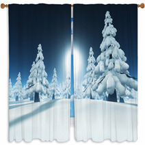 Snow Forest Window Curtains 72862185