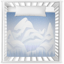 Snow Mountain Landscape Nursery Decor 72622284
