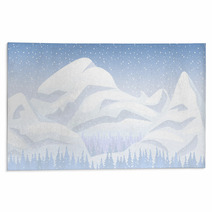 Snow Mountain Landscape Rugs 72622284
