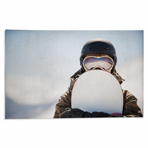 Snowboard And  Snowboarder Rugs 49934781