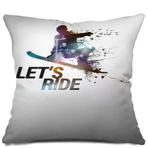 Snowboard Background Pillows 60971879