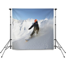 Snowboard Freerider Backdrops 58911136
