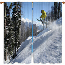 Snowboard Freerider Window Curtains 60250989