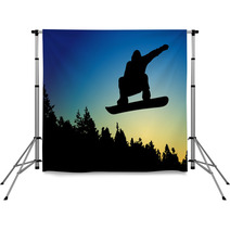 Snowboard Jump Backdrops 70851435