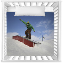 Snowboarder In Park Nursery Decor 50812448