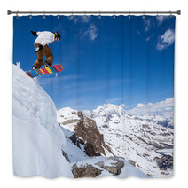 Snowboarder In The Sky Bath Decor 60193790