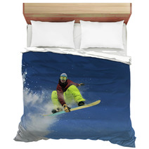 Snowboarder In The Sky Bedding 42975067