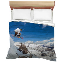 Snowboarder In The Sky Bedding 59930592
