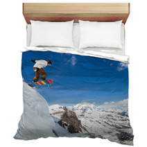 Snowboarder In The Sky Bedding 60193790