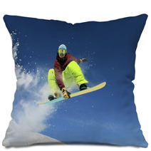 Snowboarder In The Sky Pillows 42975067