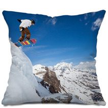 Snowboarder In The Sky Pillows 60193790