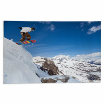 Snowboarder In The Sky Rugs 60193790