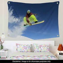 Snowboarder In The Sky Wall Art 42975067