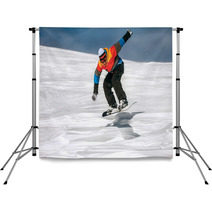 Snowboarder Jumping Backdrops 66564154