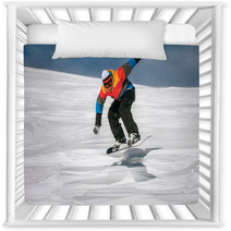 Snowboarder Jumping Nursery Decor 66564154