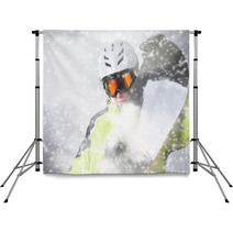 Snowboarder Portrait Backdrops 61935521