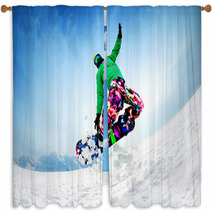 Snowboardind Window Curtains 59169805