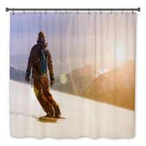 Snowboarding In Sun Shine Bath Decor 60262586
