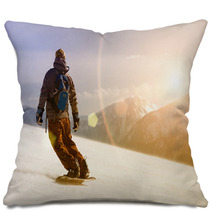 Snowboarding In Sun Shine Pillows 60262586