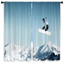 Snowboarding Window Curtains 66696271