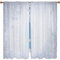 Snowflakes Background Window Curtains 46565871