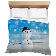 Snowman And Snowstorm Bedding 57900644