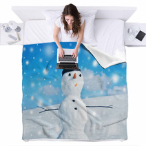 Snowman And Snowstorm Blankets 57900644